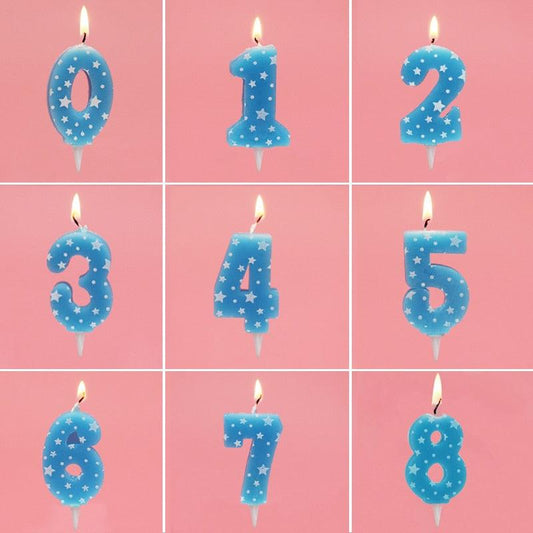 Colorful Number Birthday Cake Candles Stevvex