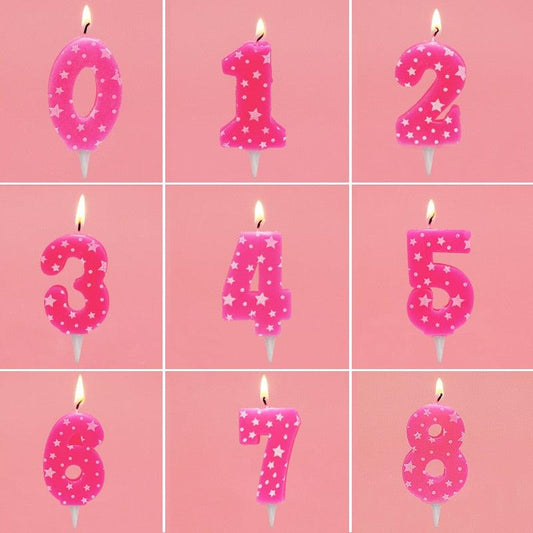 Colorful Number Birthday Cake Candles Stevvex