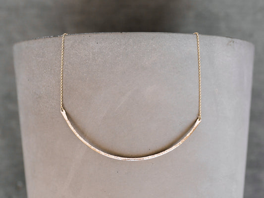 Contour Collar Necklace with Textured Curved Bar Saressa Designs®