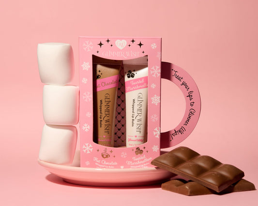 Glimmer Whip Lip Balm Duo – Hot Chocolate & Toasted Marshmallow Glimmer Wish
