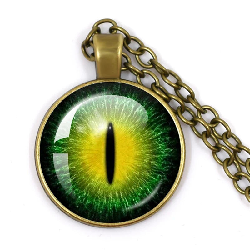 Fashion Evil Eye Pendant Necklace | Trendy Glass Cabochon Jewelry Gift