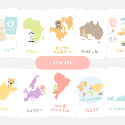 Travel & Continents Flashcards – 10-Card PDF Download GoodnightFox