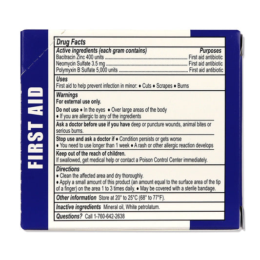 Triple Antibiotic Ointment, 0.5gm, 25 per box