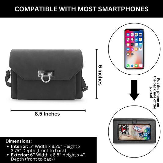 Venesia RFID Touchscreen Crossbody Phone Purse SaveTheGirls