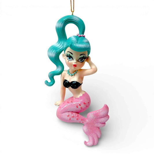 Isla Teal-Haired Mermaid Ornament – 5.5 Inches Quirks!