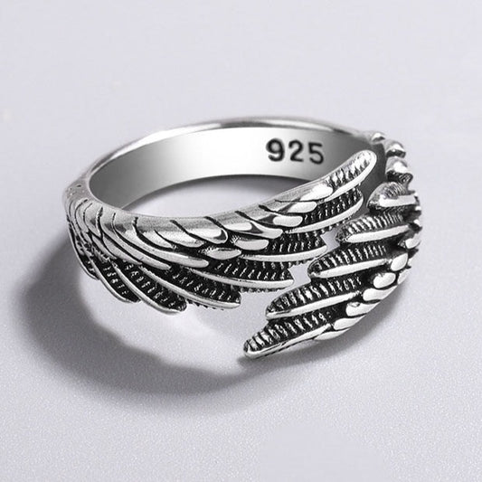 Silver Color Ring, Creative Wings Design - Mermaid Quake
