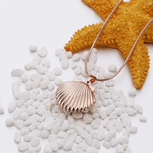 Openable Mermaids Photo Locket Shell Pendant Necklaces For Women Kids Jewelry Collares Mermaid Choker Necklace Souvenir Gift Mermaid Quake