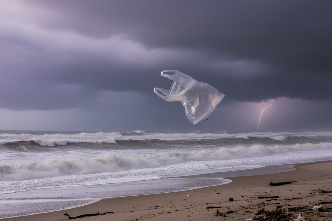 Where does a plastic bag go?