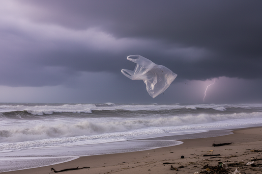Where does a plastic bag go?