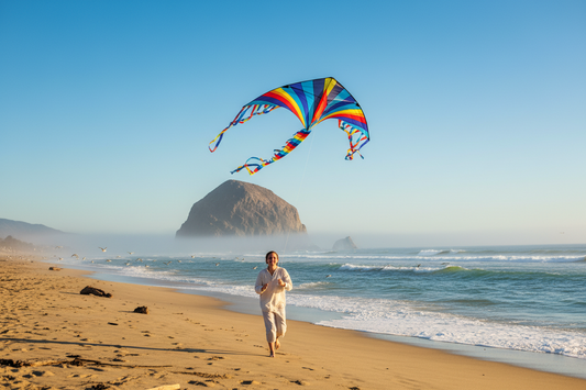 Flying a Kite in Morro Bay California