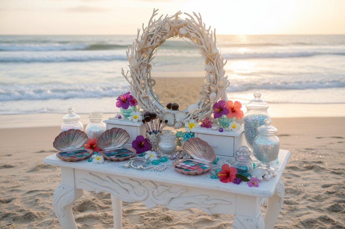 Mermaid makeovers for beach birthday party activities