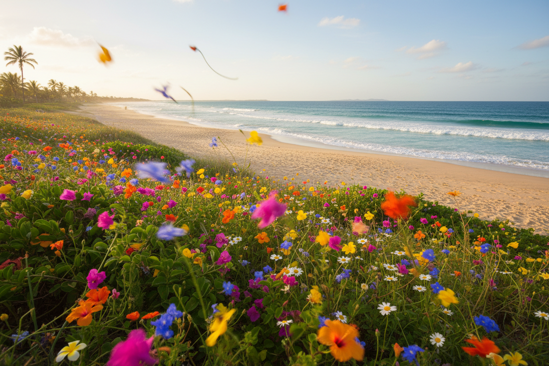 When flowers meet the beach breeze