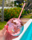 Pink Disco Ball Sipper Bundle (set of 6)