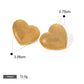 18k gold heart-shaped earrings with grainy design