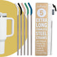 purifyou 14.5" Reusable Stainless Steel Straws with Silicone Tips – Eco-Friendly, Durable, and Travel-Ready