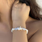 Ocean-style shell and starfish crystal beaded bracelet