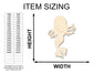 Unfinished Wood Cute Mermaid Silhouette - Craft - up to 46" DIY