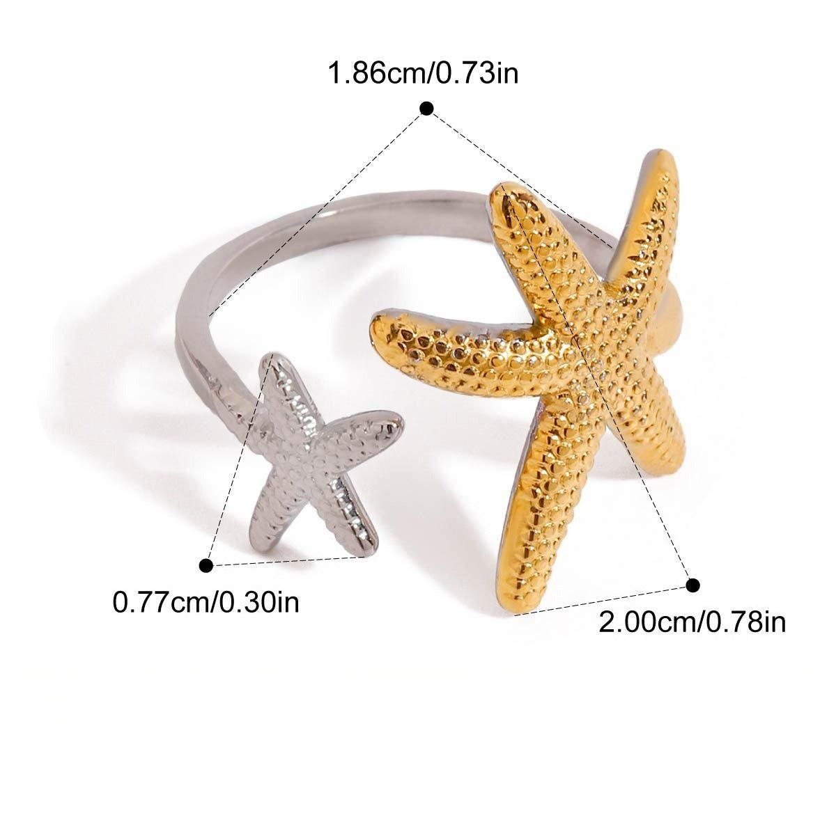 Starfish Shell Titanium Steel Ring