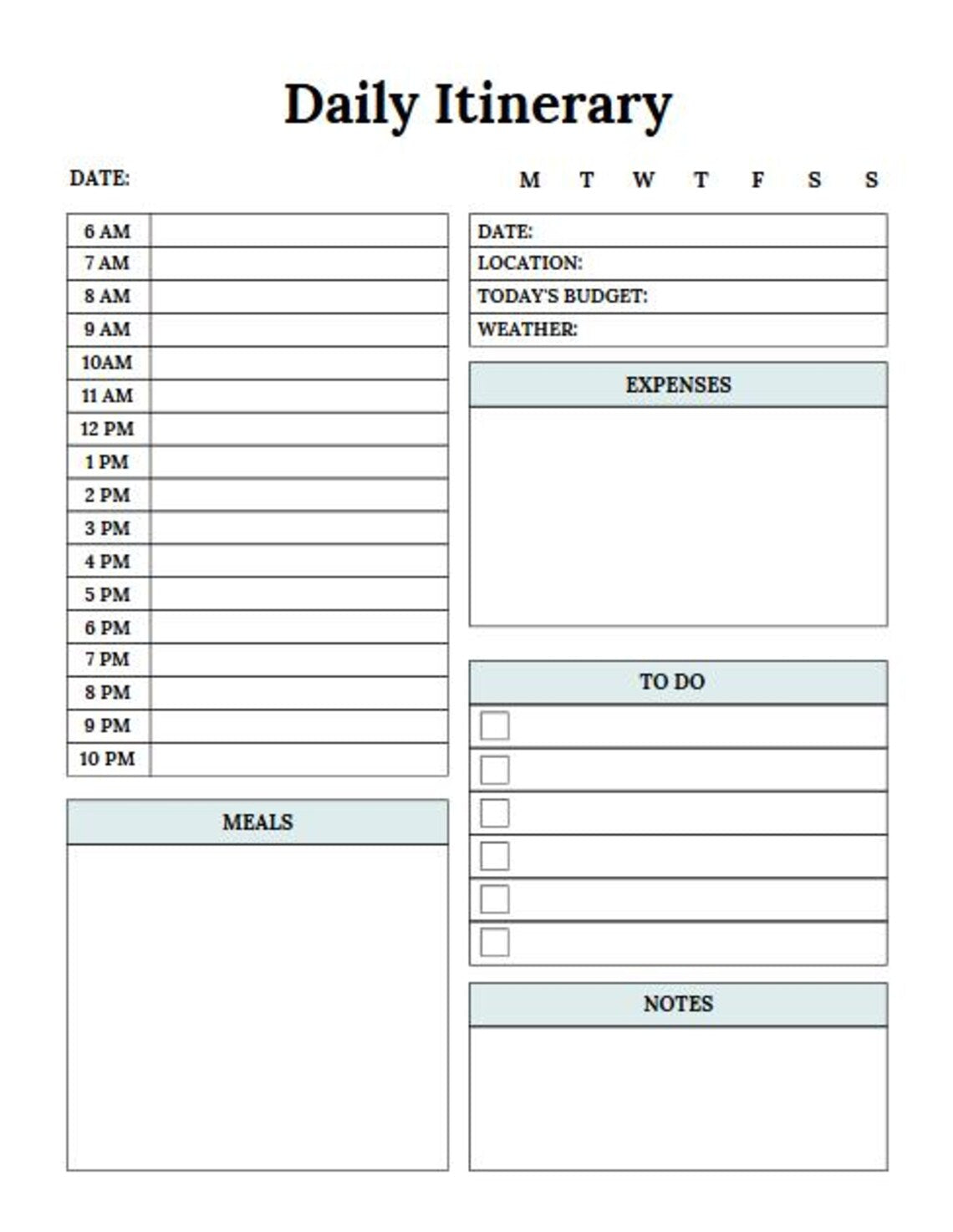 Ultimate Travel Planner – 33 Pages, Printable & Canva Editable
