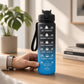 32 oz Gradient Water Bottle with Straw & Time Markers