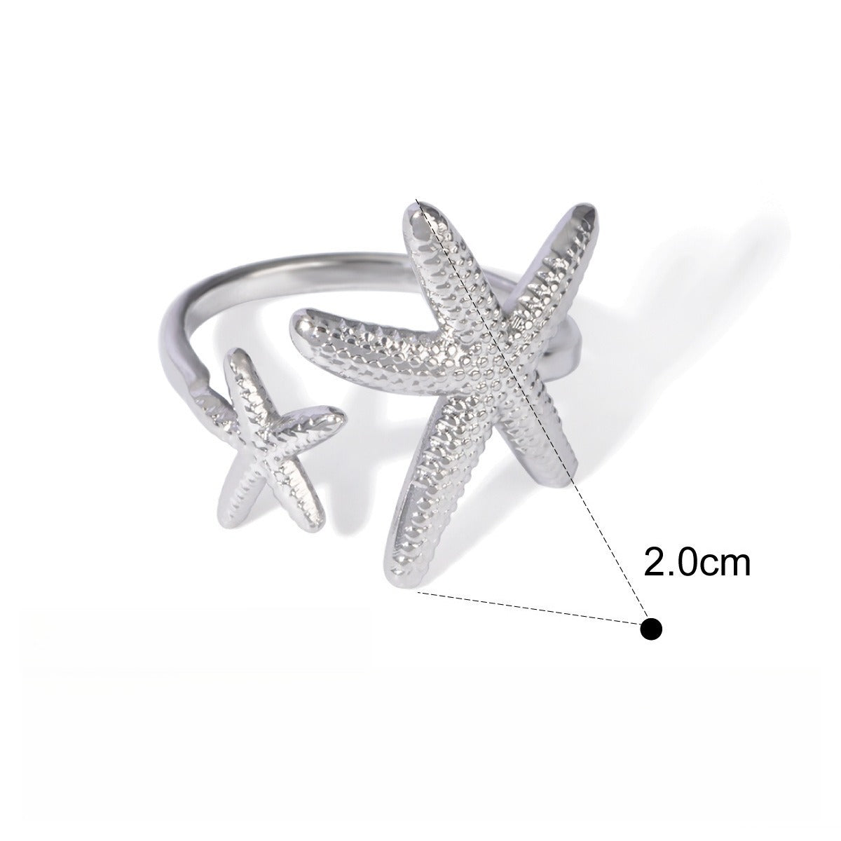 Starfish Shell Titanium Steel Ring