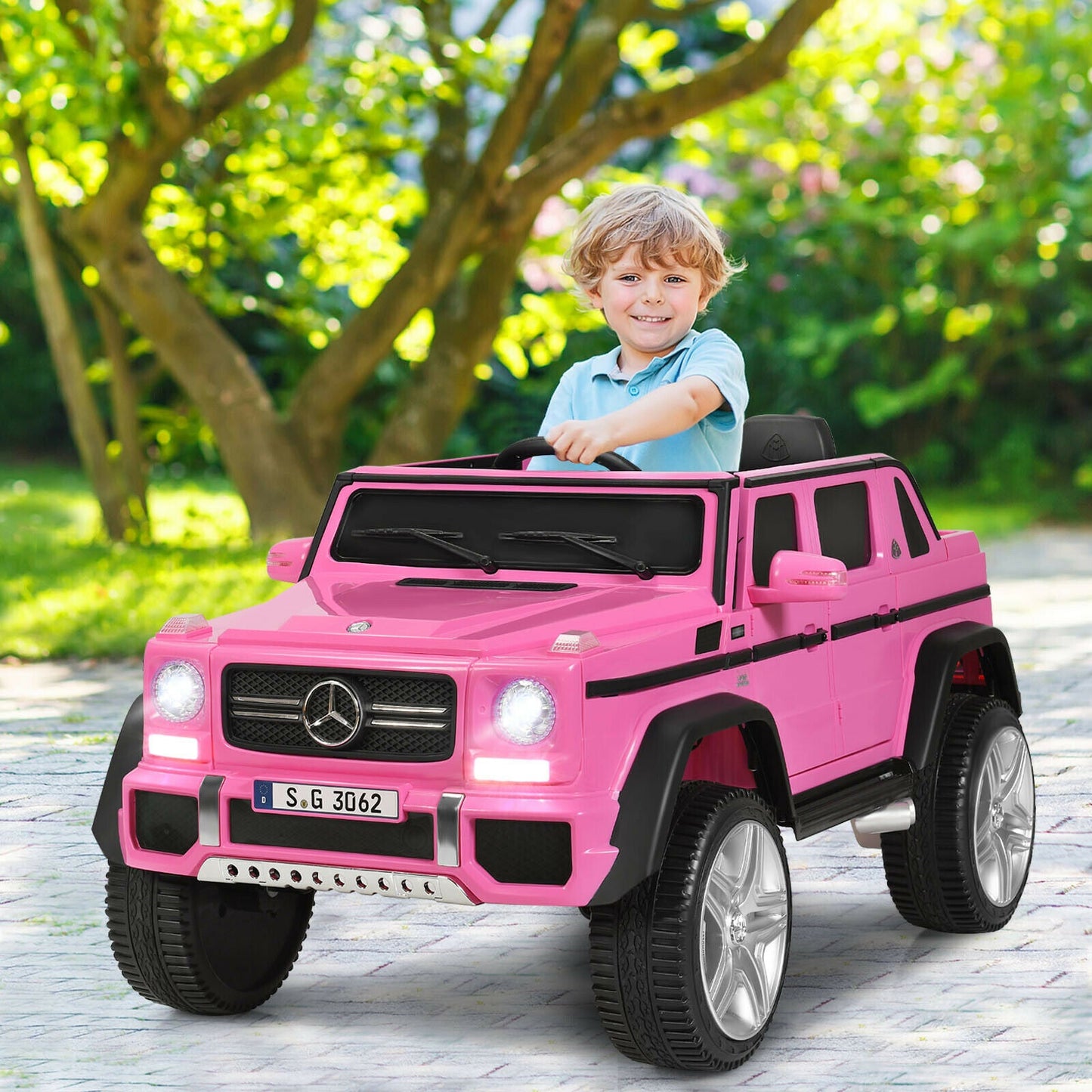 12V Licensed Mercedes-Benz Kids Ride On Car-Pink GBruno Store