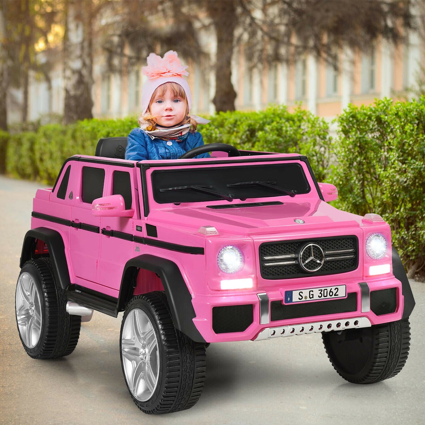 12V Licensed Mercedes-Benz Kids Ride On Car-Pink GBruno Store