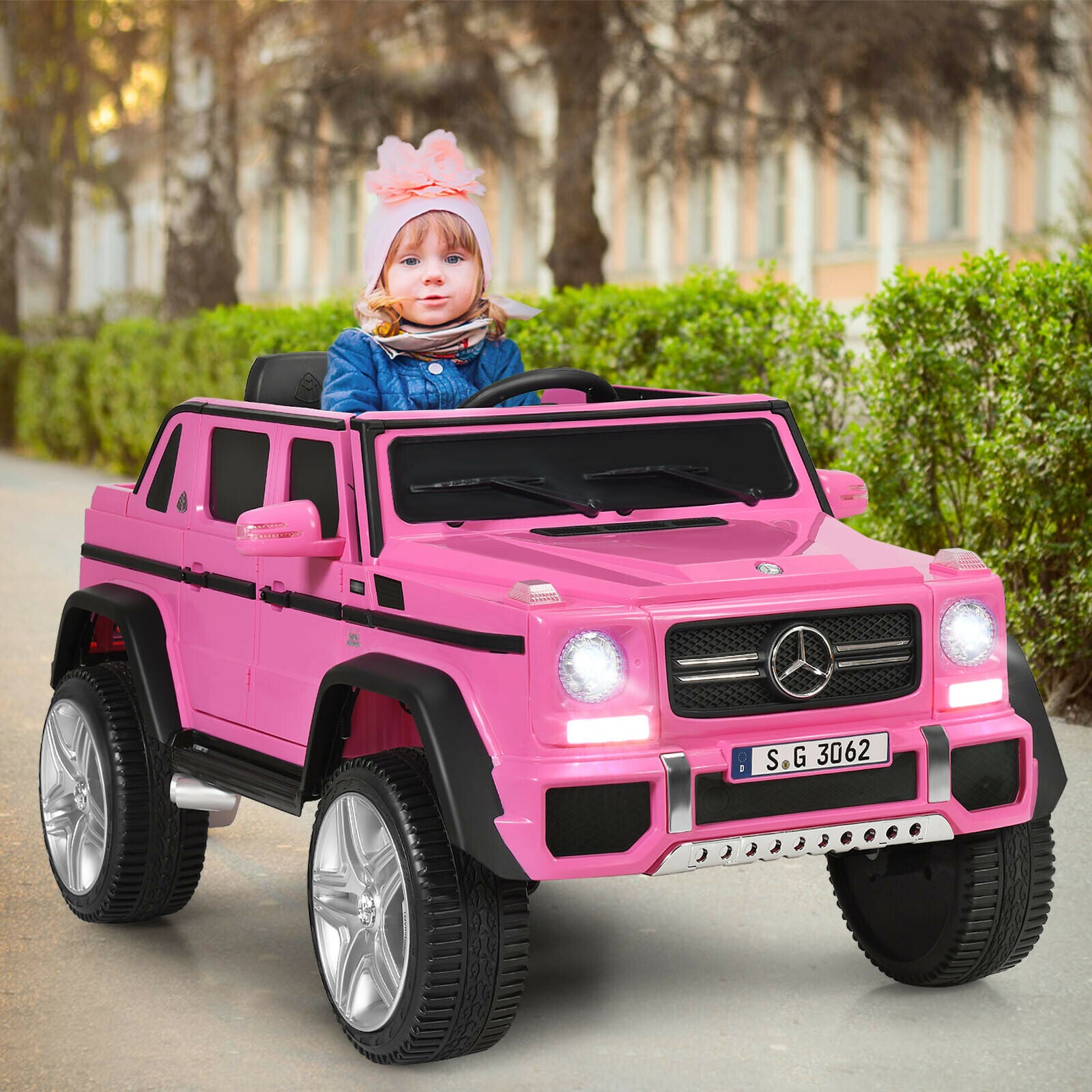 12V Licensed Mercedes-Benz Kids Ride On Car-Pink GBruno Store