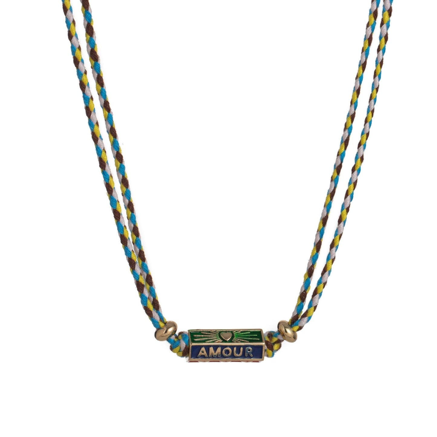 Bohemian style colorful love pendant necklace women's bracelet