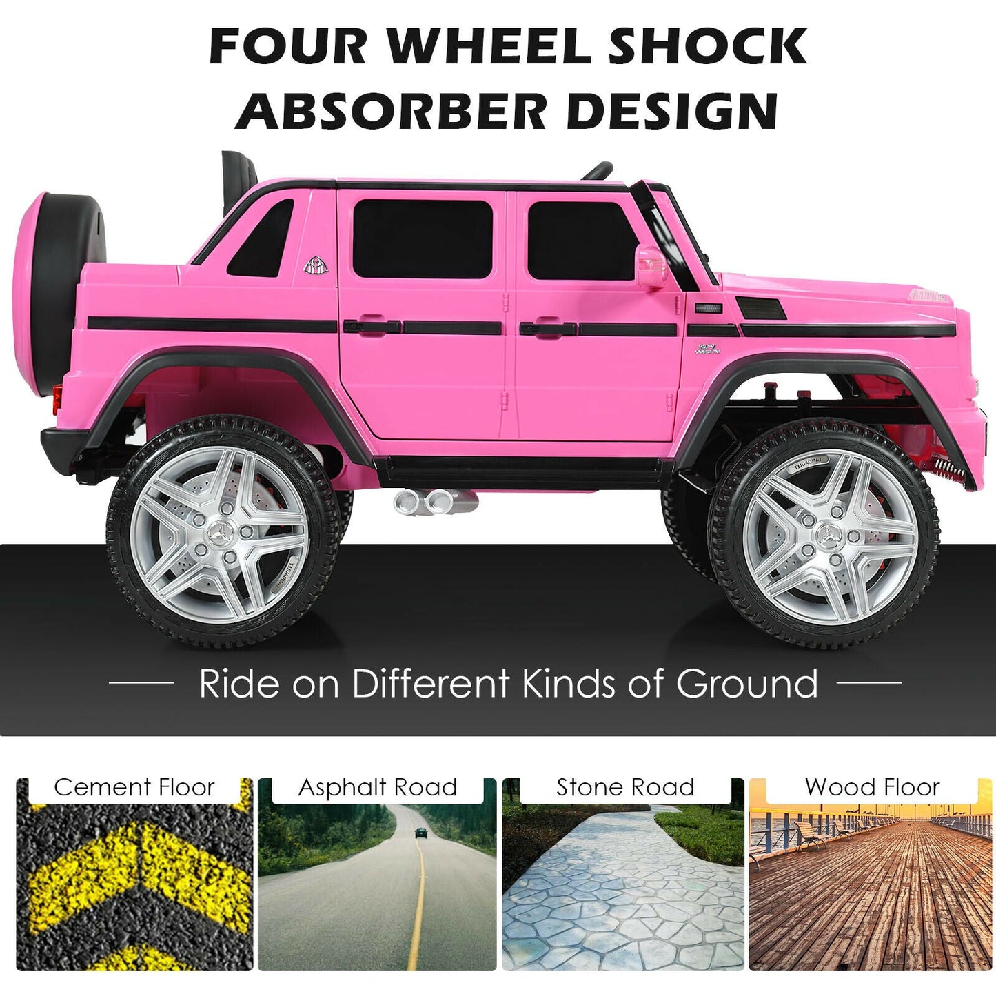 12V Licensed Mercedes-Benz Kids Ride On Car-Pink GBruno Store
