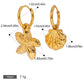 18K gold shells with starfish-shaped design exquisite trendy earrings