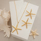 18K Gold Starfish with Textured Design Classic Fashion Necklace and Earrings Set
