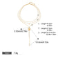 18K gold multi-layer chain with starfish and pearl tassel design exquisite and noble necklace