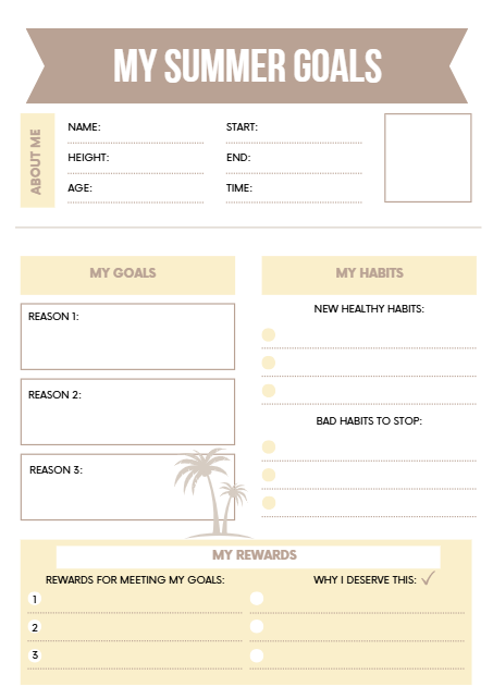 Kids Summer Planner – 35-Page Printable PDF for Ages 6–12