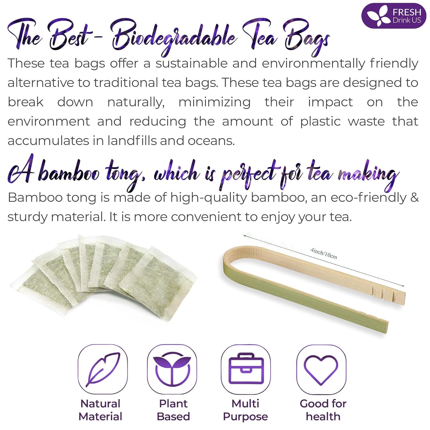 Premium Lavender Mint Tea Bags. 100% Natural, Blend of Lavender, Peppermint, Sage and Licorice.