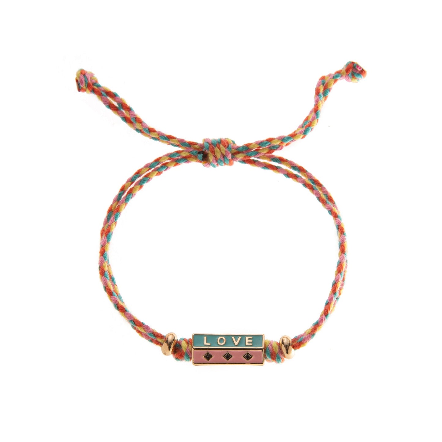 Bohemian style colorful love pendant necklace women's bracelet