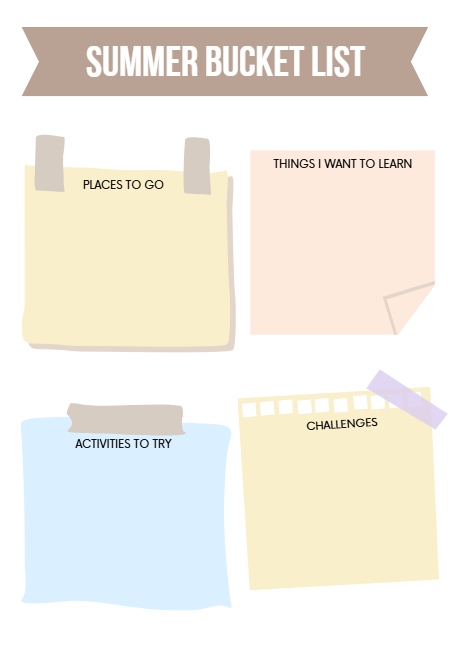 Kids Summer Planner – 35-Page Printable PDF for Ages 6–12