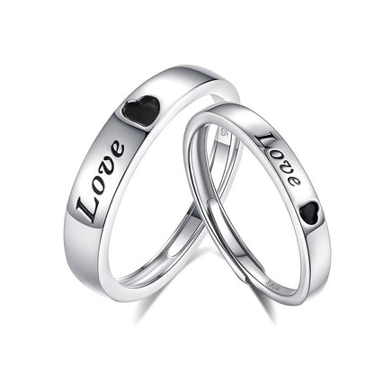 S925 sterling silver LOVE couple ring