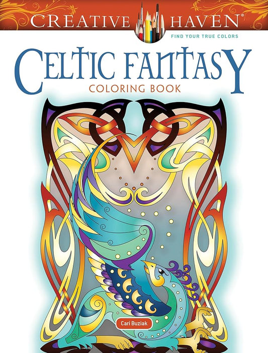 Creative Haven Celtic Fantasy Coloring Book – Mermaids, Dragons & More