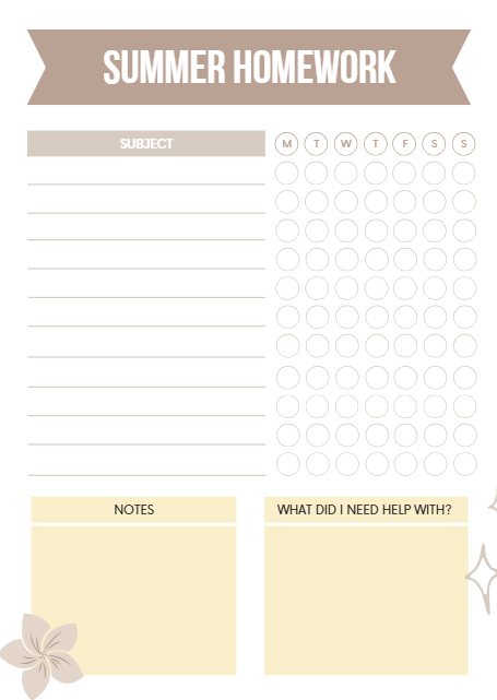 Kids Summer Planner – 35-Page Printable PDF for Ages 6–12