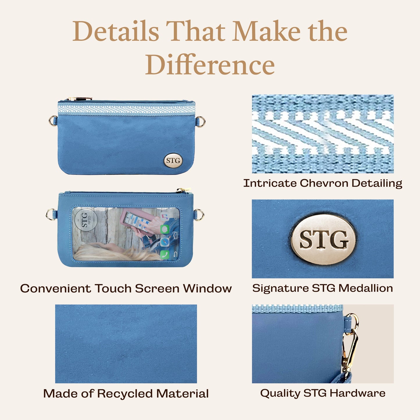 Active Catchy Clutch RFID Touchscreen Phone Purse