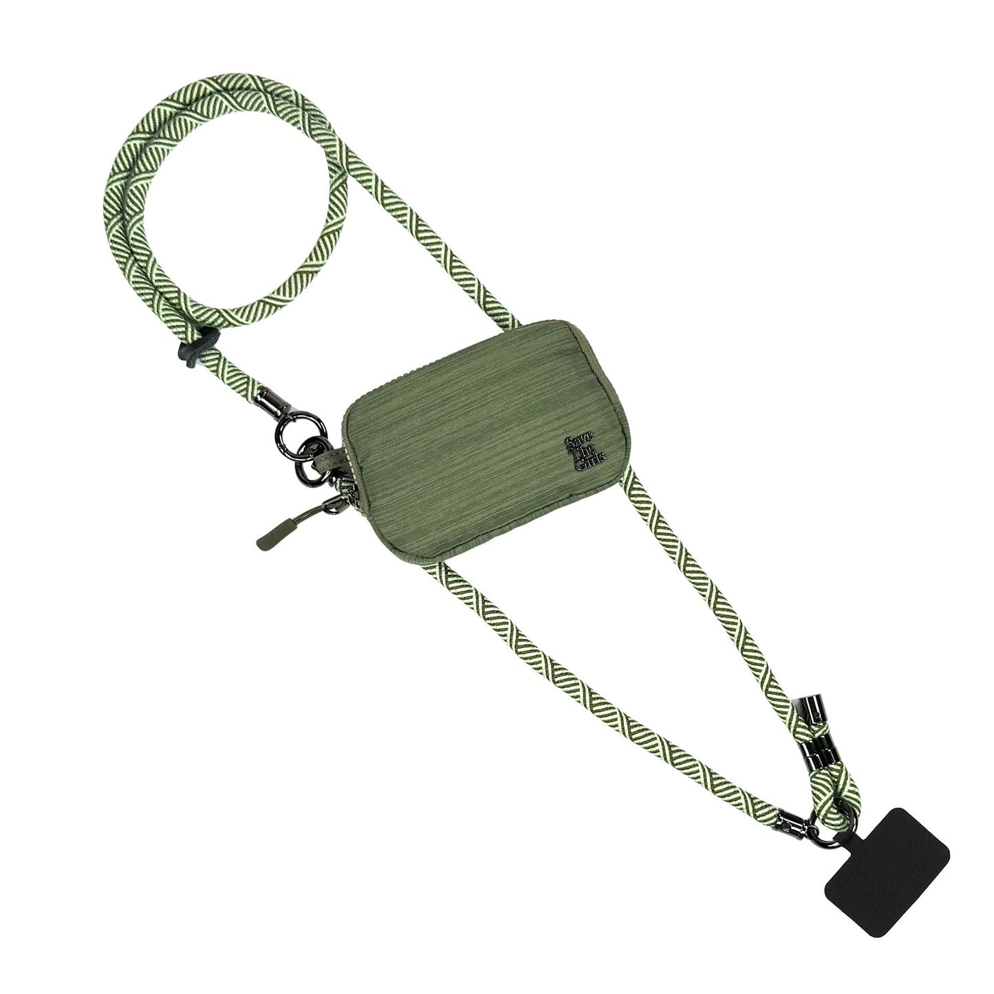 Active Crossbody Phone Strap with RFID Pouch & Wristlet