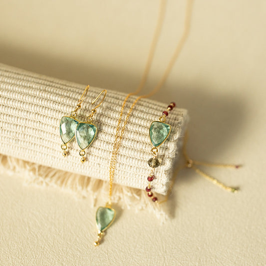 Isla Green Amethyst & Gold-Plated Silver Jewelry Collection PARKEN JEWELRY