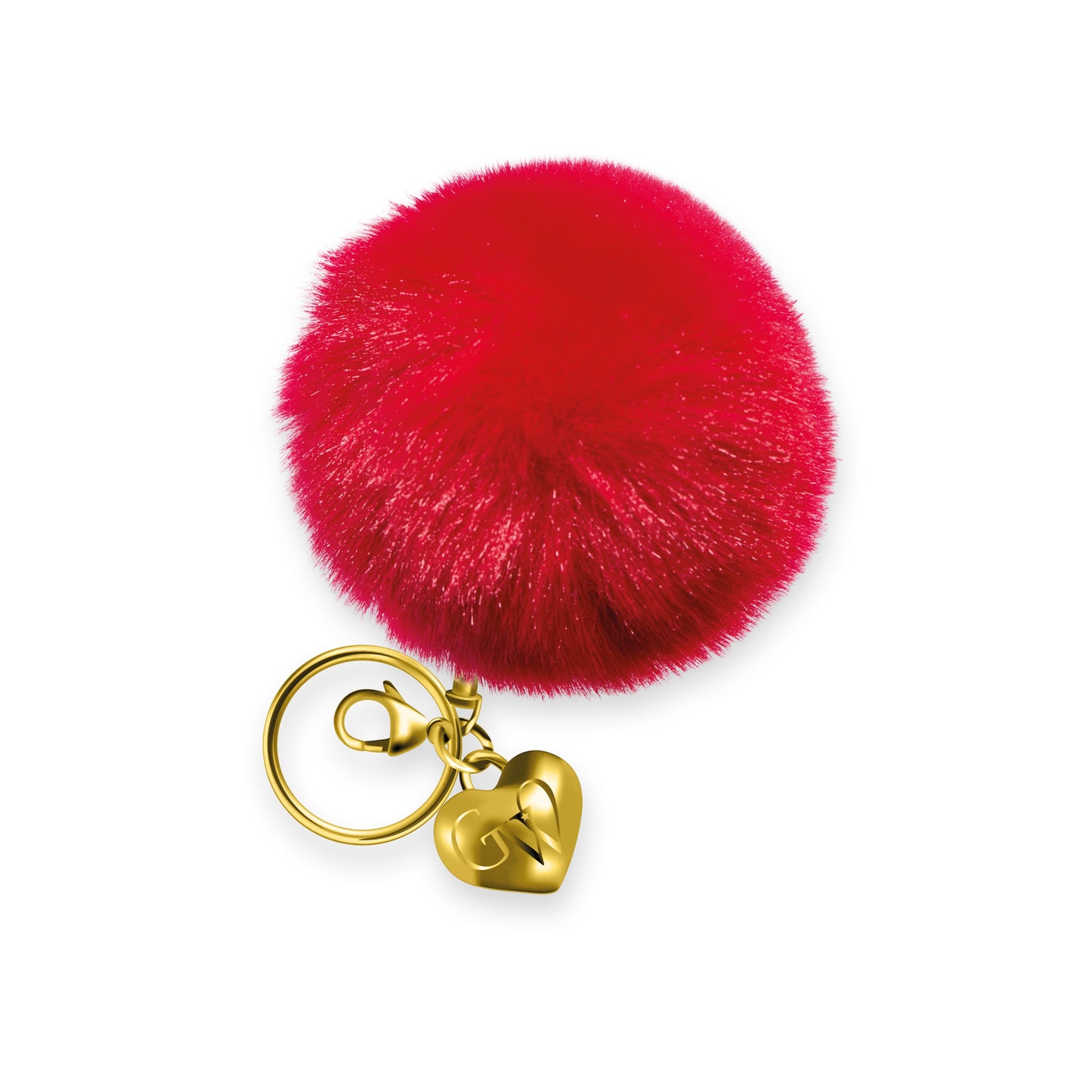 Cerise Heart of Gold Clip-On Charm & Poof