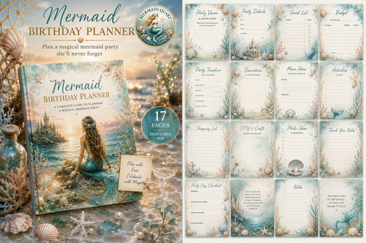 Mermaid Birthday Party Planner – 17-Page Printable PDF Mermaid Quake