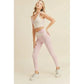 Color Block Front-Twist Top & Leggings Set in Black or Pink [Sizes S-L]