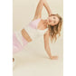 Color Block Front-Twist Top & Leggings Set in Black or Pink [Sizes S-L]