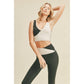 Color Block Front-Twist Top & Leggings Set in Black or Pink [Sizes S-L]