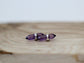 Crest Studs - Amethyst