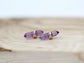 Crest Studs - Amethyst